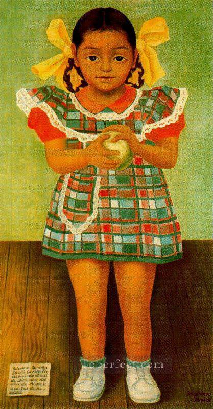 portrait of the young girl elenita carrillo flores 1952 Diego Rivera Oil Paintings